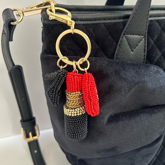 NWT Juicy Couture Tied with a Bow mini tote crossbody Black Bow Bag purse charm - Picture 4 of 17